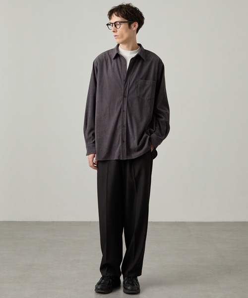 EASENCE(イーズエンス)の「【EASENCE】テックコール コーデュロイ リラックスフィット レギュラーカラー長袖シャツ / 保温・UVカット・イージーケア(シャツ/ブラウス・メンズ・ブラウン/グレイッシュベージュ/チャコール/ブラック・S/XL/L/M)」の20枚目の写真