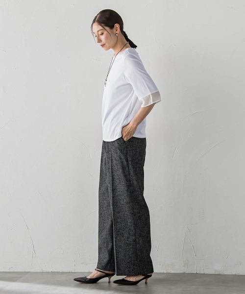 la.f…（ラエフ）の「メッシュツイードワイドパンツ（その他パンツ・レディース・ベージュ系その他/ブラック系その他・7号/9号/11号）」の7枚目の写真