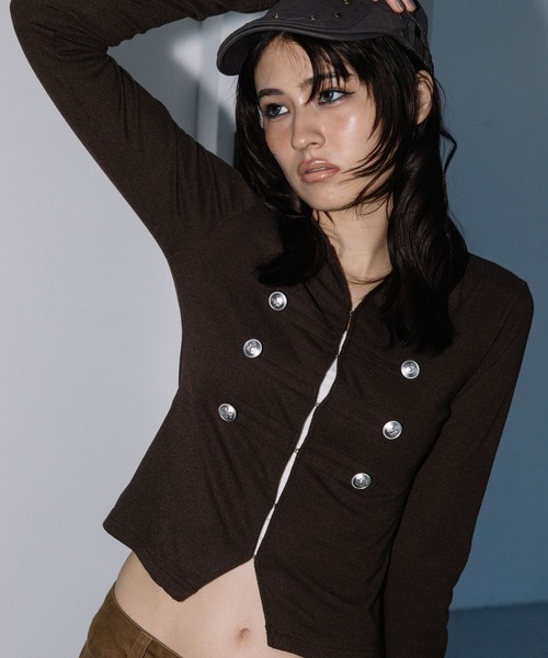 ALAND(エーランド)の「3.3 Field Trip/ナポレオンデザインホックロングスリーブ(Tシャツ/カットソー・レディース・ブラック/グレー/ブラウン・FREE)」の3枚目の写真