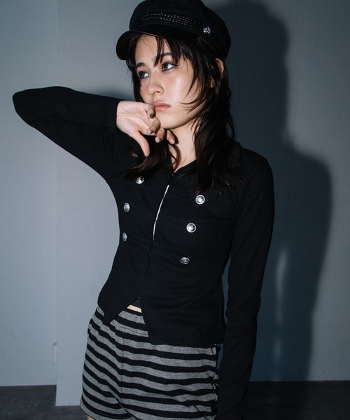 ALAND(エーランド)の「3.3 Field Trip/ナポレオンデザインホックロングスリーブ(Tシャツ/カットソー・レディース・ブラック/グレー/ブラウン・FREE)」の15枚目の写真