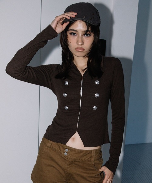 ALAND(エーランド)の「3.3 Field Trip/ナポレオンデザインホックロングスリーブ(Tシャツ/カットソー・レディース・ブラック/グレー/ブラウン・FREE)」の20枚目の写真