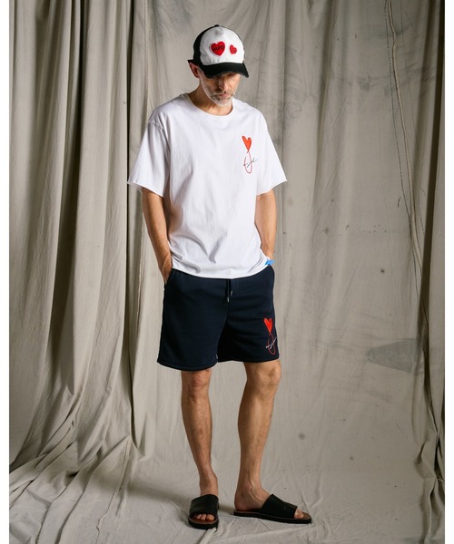 wjk(ダヴルジェイケイ)の「2-heart patch cut-off mesh cap(キャップ・メンズ・ブラック×ピンク/ホワイト×レッド/ホワイト×ピンク・FREE)」の16枚目の写真