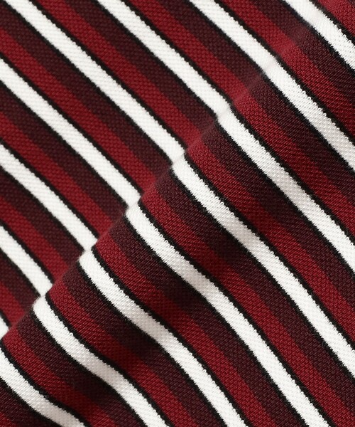 By Parra(バイパラ)の「by parra / Tripped stripes pique long sleeve t-shirt(Tシャツ/カットソー・メンズ・ワイン・XL/L/M)」の7枚目の写真