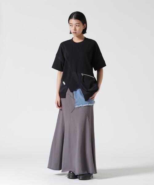 AULA AILA(アウラアイラ)の「AULA AILA(アウラ アイラ)別注ポケットコンビネーションTシャツ(Tシャツ/カットソー・レディース・ネイビー/ブラウン/ブラック・F)」の5枚目の写真