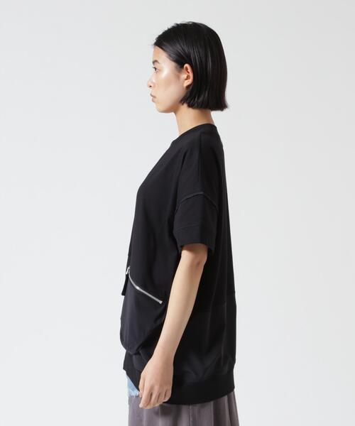 AULA AILA(アウラアイラ)の「AULA AILA(アウラ アイラ)別注ポケットコンビネーションTシャツ(Tシャツ/カットソー・レディース・ネイビー/ブラウン/ブラック・F)」の6枚目の写真