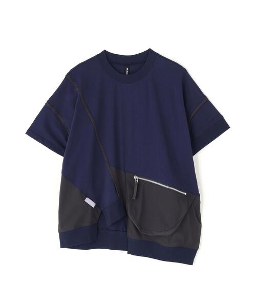 AULA AILA(アウラアイラ)の「AULA AILA(アウラ アイラ)別注ポケットコンビネーションTシャツ(Tシャツ/カットソー・レディース・ネイビー/ブラウン/ブラック・F)」の13枚目の写真