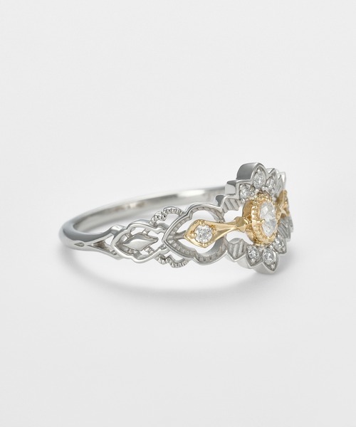 agete（アガット）の「《Limited Edition》K10／プラチナダイヤモンドリング（0.13ct）（リング・レディース・プラチナム・#13/#15）」の3枚目の写真
