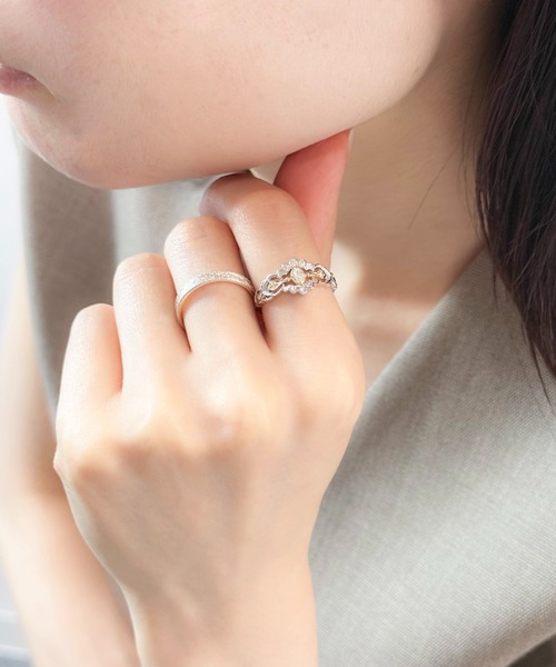 agete（アガット）の「《Limited Edition》K10／プラチナダイヤモンドリング（0.13ct）（リング・レディース・プラチナム・#13/#15）」の6枚目の写真