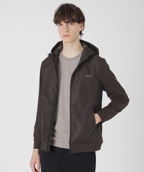 BLACK LABEL CRESTBRIDGE(ブラックレーベル・クレストブリッジ)の「【BLACK lab.】シャドーチェックハイブリッドパーカー(ブルゾン・メンズ・ブラック/ホワイト系その他/ブラウン系その他5・XL/L/M)」の3枚目の写真