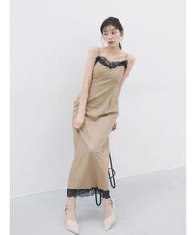 【20周年記念】LADYレーストリムキャミワンピース