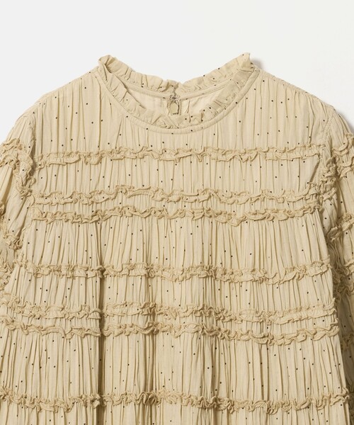 Pheeta(フィータ)の「<Pheeta>Billie ドットプリント ロングワンピース / 016C-39P(ワンピース・レディース・ベージュ/ネイビー・2/1)」の12枚目の写真