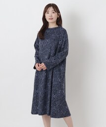 ジャカードカットソー ハイネックワンピース