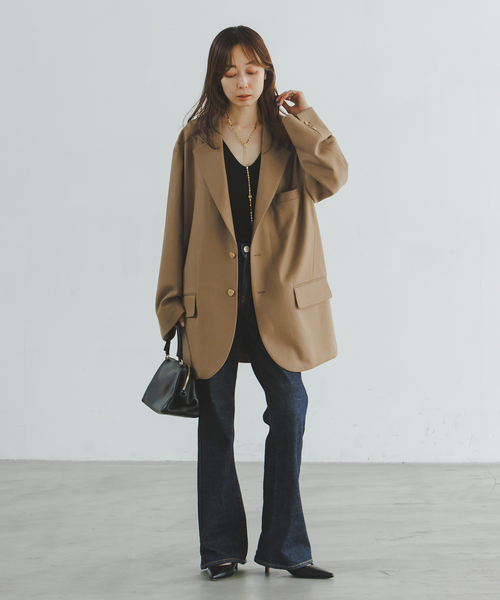 Couture d'adam（クチュールドアダム）の「《岡山＋WEB限定・素材別注》COUTURE D'ADAM BIG JK Single/Italian Tweed（テーラードジャケット・レディース・キャメル・38/36）」の5枚目の写真