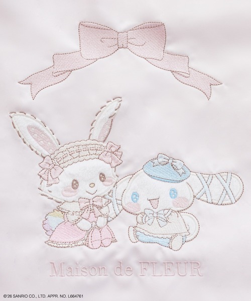 Maison de FLEUR(メゾンドフルール)の「【受注生産】ウィッシュミーメル&シナモロール フリルハンドルトート(トートバッグ・レディース・ピンク・FREE)」の5枚目の写真
