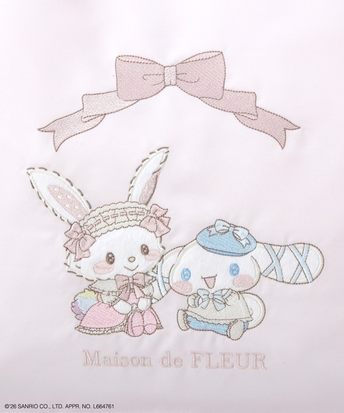Maison de FLEUR(メゾンドフルール)の「【受注生産】ウィッシュミーメル&シナモロール フリルハンドルトート(トートバッグ・レディース・ピンク・FREE)」の2枚目の写真