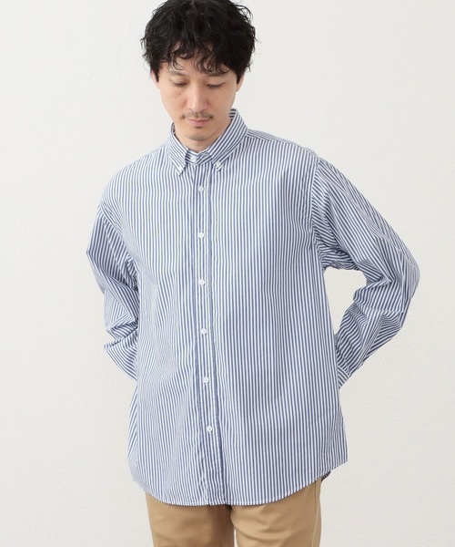 EDWIN(エドウィン)の「ボタンダウンシャツ(シャツ/ブラウス・メンズ・ネイビー/ベージュ/ホワイト/ブルー/オレンジ/ライトブルー/ミント・MEDIUM/LARGE/X-LARGE)」の5枚目の写真