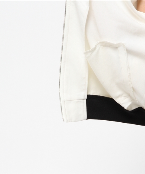 VENCEEXCHANGE（ヴァンスエクスチェンジ）の「ジョーゼットMA-1                  （MA-1・レディース・オフホワイト/ライトカーキ/ブラック・MEDIUM）」の6枚目の写真