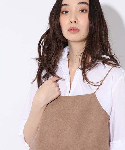 niko and...（ニコアンド）の「DAILYスリットロングキャミ【niko and ...】（キャミソール・レディース・カーキ/ベージュ/ネイビー・FREE）」の2枚目の写真