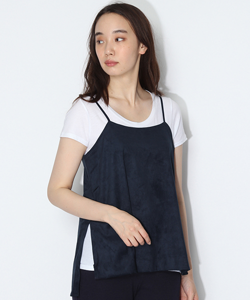 niko and...（ニコアンド）の「DAILYスリットロングキャミ【niko and ...】（キャミソール・レディース・カーキ/ベージュ/ネイビー・FREE）」の5枚目の写真