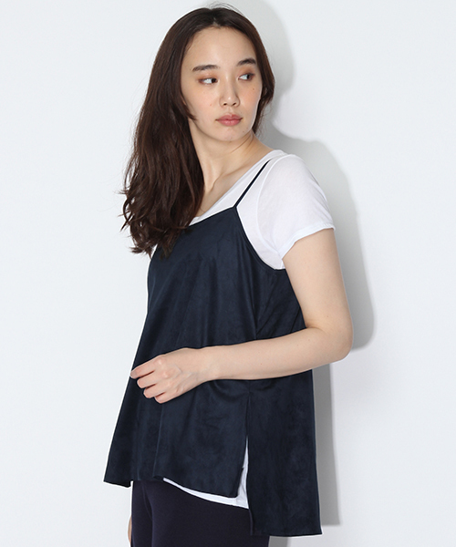 niko and...（ニコアンド）の「DAILYスリットロングキャミ【niko and ...】（キャミソール・レディース・カーキ/ベージュ/ネイビー・FREE）」の6枚目の写真