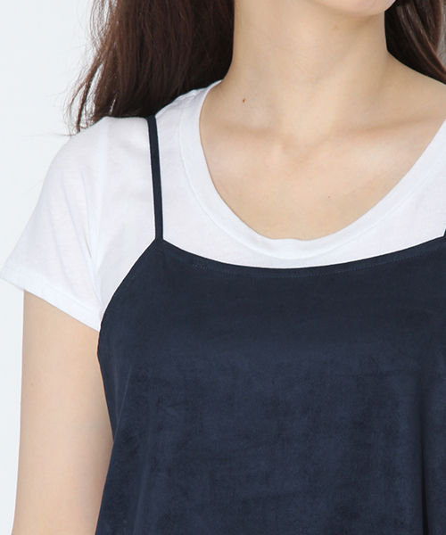 niko and...（ニコアンド）の「DAILYスリットロングキャミ【niko and ...】（キャミソール・レディース・カーキ/ベージュ/ネイビー・FREE）」の8枚目の写真