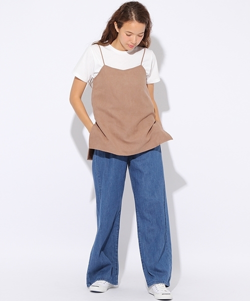 niko and...（ニコアンド）の「DAILYスリットロングキャミ【niko and ...】（キャミソール・レディース・カーキ/ベージュ/ネイビー・FREE）」の14枚目の写真