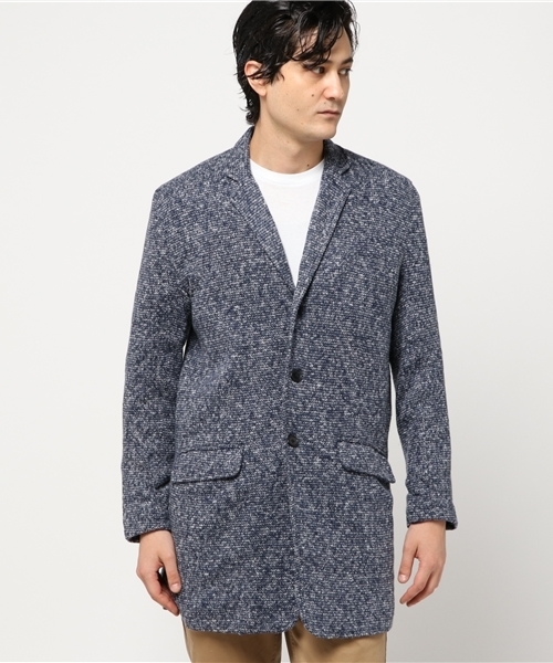 THE CASUAL（カジュアル）の「ニットソーテーラーチェスターコート（チェスターコート・メンズ・グレー/チャコール/ネイビー・L/XL/M）」の4枚目の写真