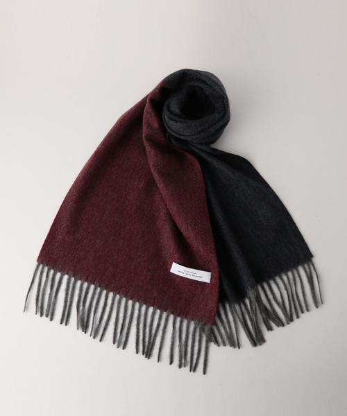 green label relaxing（グリーンレーベルリラクシング）の「カシミヤ 2COL SOLID マフラー◆（マフラー・メンズ・ダークグレー/ベージュ/ネイビー・FREE）」の3枚目の写真