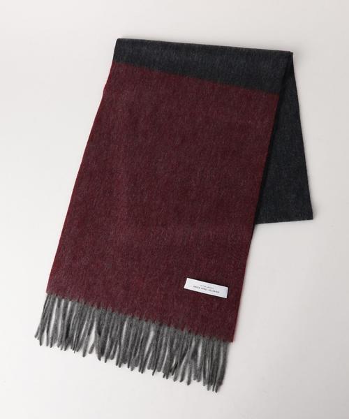 green label relaxing（グリーンレーベルリラクシング）の「カシミヤ 2COL SOLID マフラー◆（マフラー・メンズ・ダークグレー/ベージュ/ネイビー・FREE）」の4枚目の写真