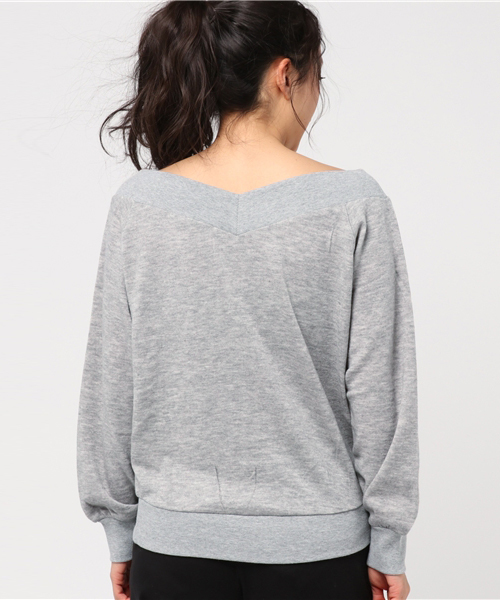 WEGO（ウィゴー）の「WEGO/刺繍Vネックオフショルニット（ニット/セーター・レディース・ピンク/杢グレー/オフホワイト・FREE）」の10枚目の写真