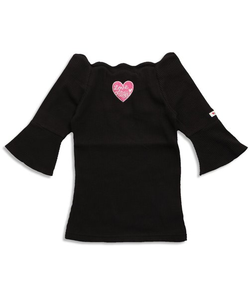 algy（アルジー）の「スカラップリブＴ（Tシャツ/カットソー・キッズ・オフホワイト/ブラック/その他・XX-SMALL/X-SMALL/SMALL/MEDIUM）」の3枚目の写真