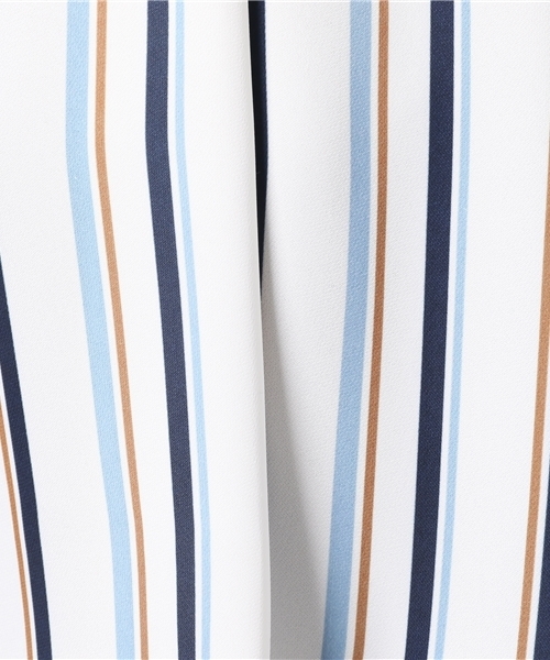 INGNI(イング)の「『4/27(木)ルナンデスご紹介商品』『CanCam5月号掲載商品』7分袖マルチストライプ柄スキッパーシャツ/レディーストップス-2017SS-(シャツ/ブラウス・レディース・ピンク/サックスブルー/ベージュ・MEDIUM)」の12枚目の写真