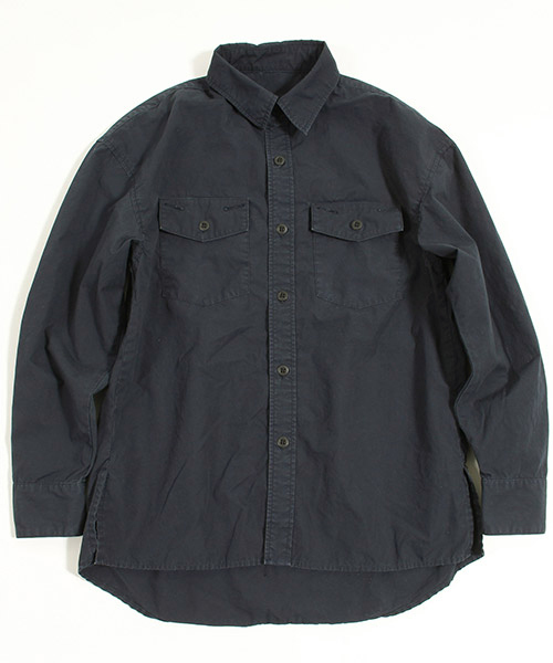 CAMBIO（カンビオ）の「ms3098-Pato×CAMBIOストーンバイオウォッシュ加工高密度コーマウェザーミリタリーシャツ（シャツ/ブラウス・メンズ・カーキ/ブラック/ネイビー・S/L/M）」の7枚目の写真