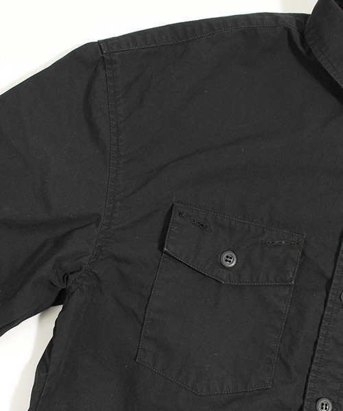 CAMBIO（カンビオ）の「ms3098-Pato×CAMBIOストーンバイオウォッシュ加工高密度コーマウェザーミリタリーシャツ（シャツ/ブラウス・メンズ・カーキ/ブラック/ネイビー・S/L/M）」の12枚目の写真