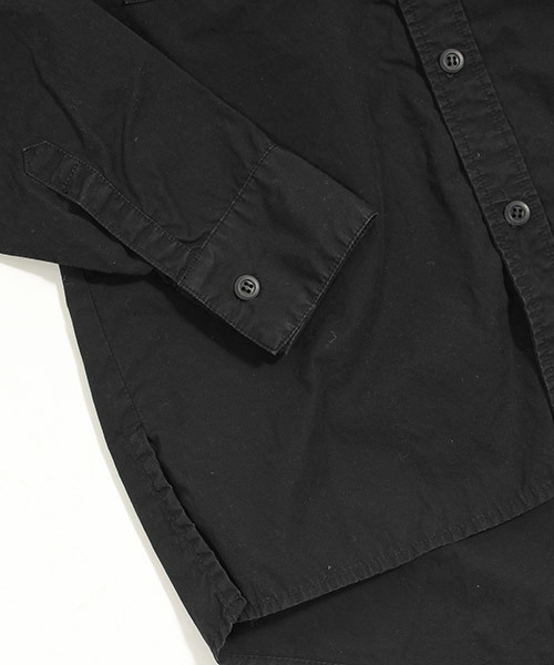 CAMBIO（カンビオ）の「ms3098-Pato×CAMBIOストーンバイオウォッシュ加工高密度コーマウェザーミリタリーシャツ（シャツ/ブラウス・メンズ・カーキ/ブラック/ネイビー・S/L/M）」の13枚目の写真