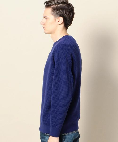 BEAUTY&YOUTH UNITED ARROWS（ビューティーアンドユースユナイテッドアローズ）の「BY ワッフル スウェット ワイドフォルム ニット ◆（ニット/セーター・メンズ・ロイヤルブルー/オフホワイト/イエロー・MEDIUM/SMALL/X-LARGE/LARGE）」の12枚目の写真