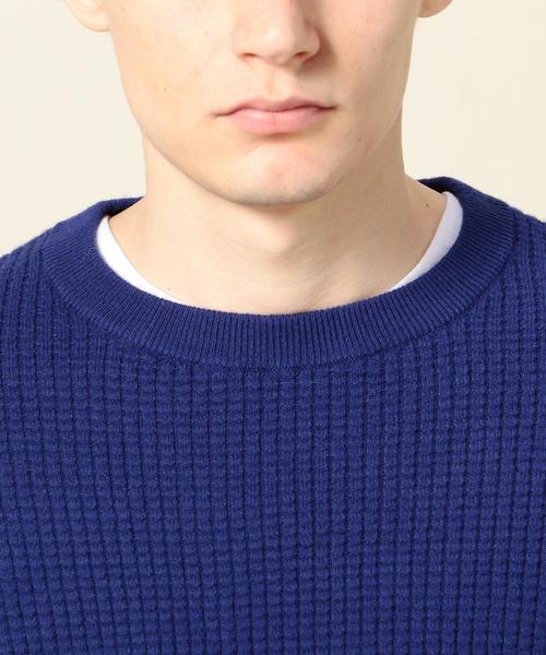 BEAUTY&YOUTH UNITED ARROWS（ビューティーアンドユースユナイテッドアローズ）の「BY ワッフル スウェット ワイドフォルム ニット ◆（ニット/セーター・メンズ・ロイヤルブルー/オフホワイト/イエロー・MEDIUM/SMALL/X-LARGE/LARGE）」の14枚目の写真
