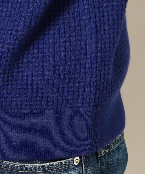 BEAUTY&YOUTH UNITED ARROWS（ビューティーアンドユースユナイテッドアローズ）の「BY ワッフル スウェット ワイドフォルム ニット ◆（ニット/セーター・メンズ・ロイヤルブルー/オフホワイト/イエロー・MEDIUM/SMALL/X-LARGE/LARGE）」の4枚目の写真