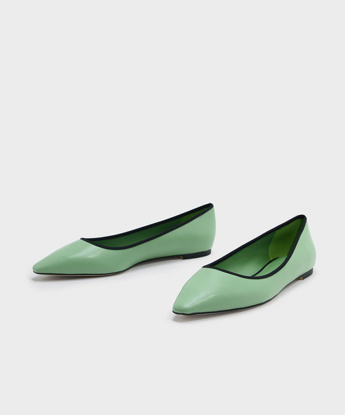CHARLES & KEITH（チャールズ & キース）の「メッシュディテールバレリーナ / MESH DETAIL BALLERINAS（バレエシューズ・レディース・ブラック/グリーン・24.5cm/23cm/25cm/23.5cm）」の10枚目の写真
