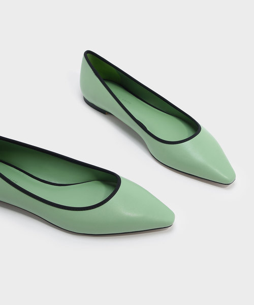 CHARLES & KEITH（チャールズ & キース）の「メッシュディテールバレリーナ / MESH DETAIL BALLERINAS（バレエシューズ・レディース・ブラック/グリーン・24.5cm/23cm/25cm/23.5cm）」の12枚目の写真
