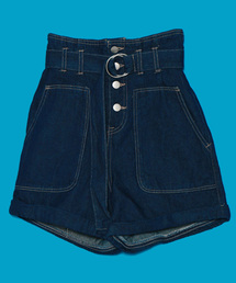 AS KNOW AS PINKY | ベーカー☆ベルト付ショートパンツ(デニムパンツ)