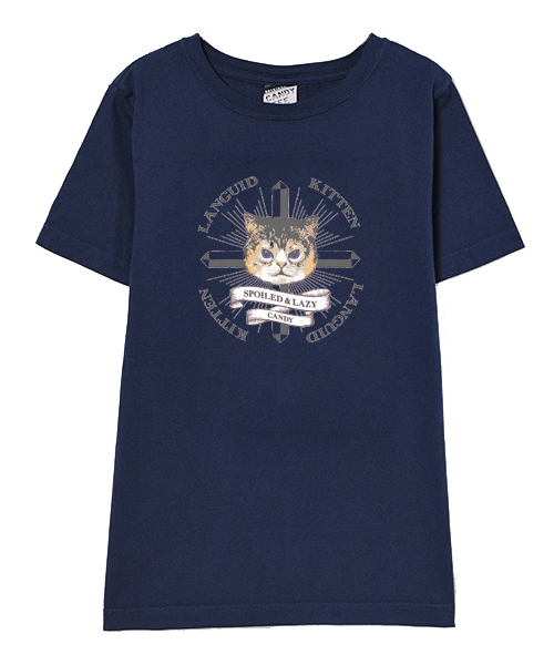 Candy Stripper（キャンディストリッパー）の「LANGUID KITTEN Tシャツ（Tシャツ/カットソー・レディース・ホワイト/ブラック/ネイビー/ピンク・2/3）」の4枚目の写真