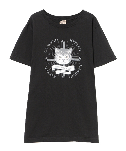 Candy Stripper（キャンディストリッパー）の「LANGUID KITTEN Tシャツ（Tシャツ/カットソー・レディース・ホワイト/ブラック/ネイビー/ピンク・2/3）」の3枚目の写真