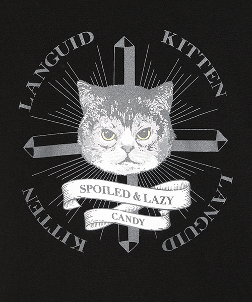 Candy Stripper（キャンディストリッパー）の「LANGUID KITTEN Tシャツ（Tシャツ/カットソー・レディース・ホワイト/ブラック/ネイビー/ピンク・2/3）」の10枚目の写真