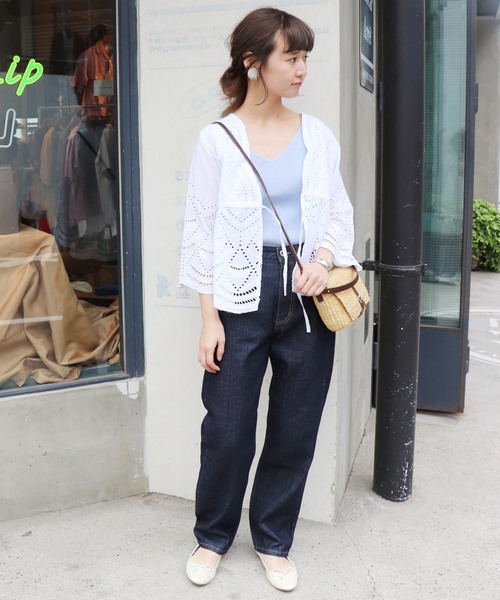 SLOBE IENA（スローブイエナ）の「コットンリブタンクニット◆（ニット/セーター・レディース・ホワイト/ブラック/サックスブルー/ピンク・FREE）」の21枚目の写真