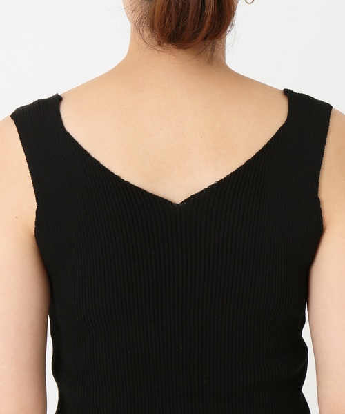 SLOBE IENA（スローブイエナ）の「コットンリブタンクニット◆（ニット/セーター・レディース・ホワイト/ブラック/サックスブルー/ピンク・FREE）」の14枚目の写真