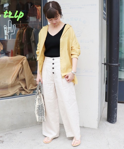 SLOBE IENA（スローブイエナ）の「コットンリブタンクニット◆（ニット/セーター・レディース・ホワイト/ブラック/サックスブルー/ピンク・FREE）」の15枚目の写真