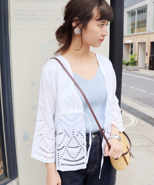 SLOBE IENA（スローブイエナ）の「コットンリブタンクニット◆（ニット/セーター・レディース・ホワイト/ブラック/サックスブルー/ピンク・FREE）」の16枚目の写真