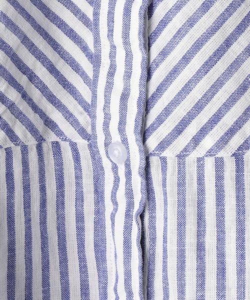 coen(コーエン)の「綿麻ストライプバンドカラーシャツブラウス(シャツ/ブラウス・レディース・イエロー/ネイビー/ピンク・LARGE/MEDIUM)」の20枚目の写真