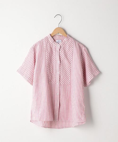 coen(コーエン)の「綿麻ストライプバンドカラーシャツブラウス(シャツ/ブラウス・レディース・イエロー/ネイビー/ピンク・LARGE/MEDIUM)」の17枚目の写真